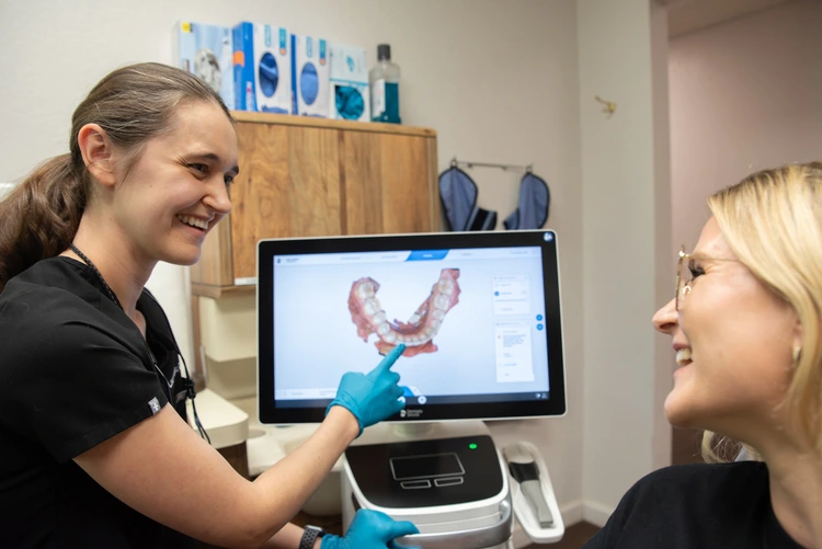 Dr. talking to a patient